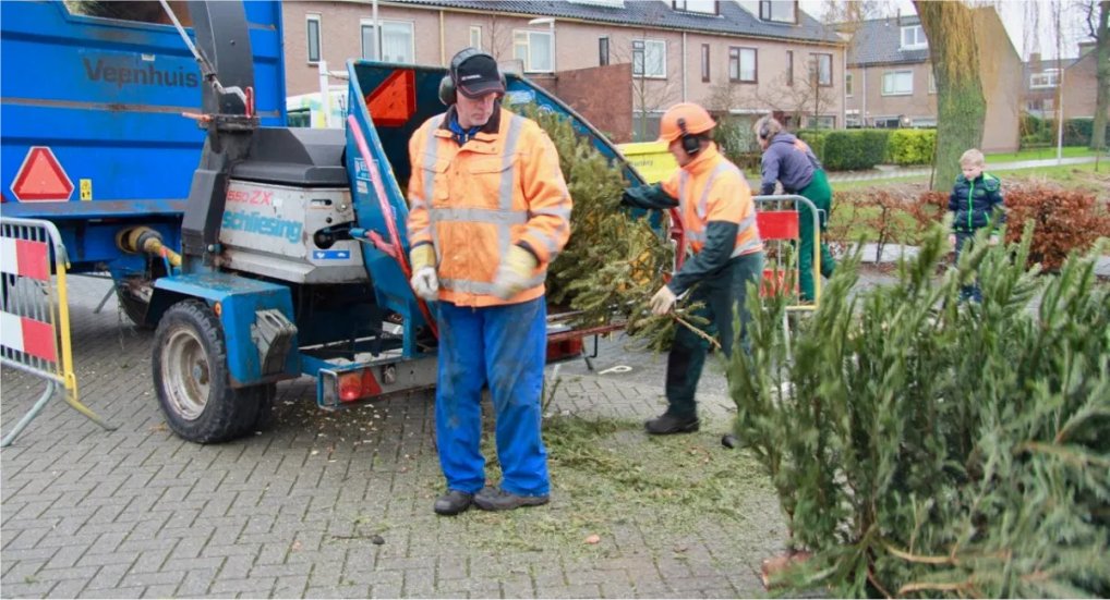 Kerstboom inzameling 8 Januari 2020.