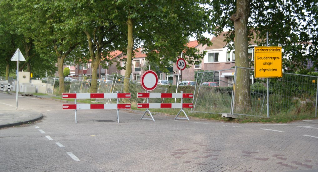 Goudenregensingel afgesloten vanaf 6 mei.