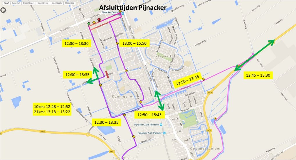 Afsluitingen Oostland Marathon.