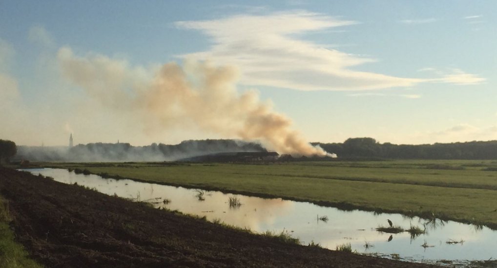 Brand Delfgauw in het centrum te zien.