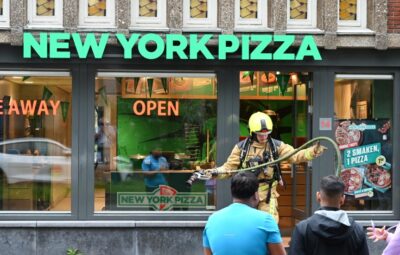 Brand bij New York Pizza