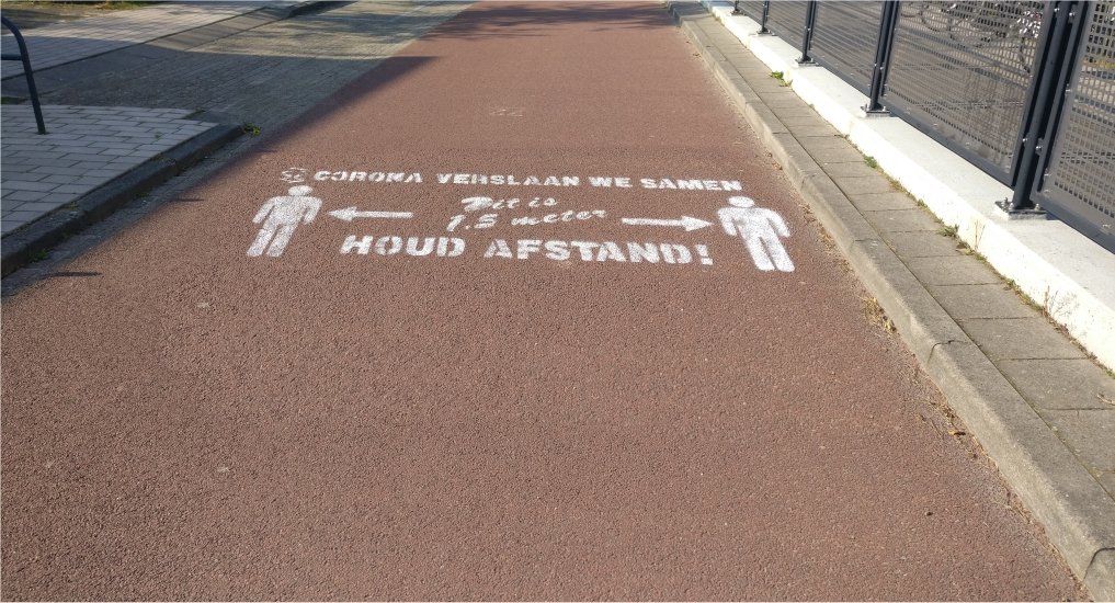 1,5 meter krijtactie gemeente.