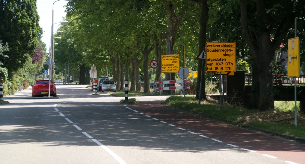 Goudenregensingel afgesloten.