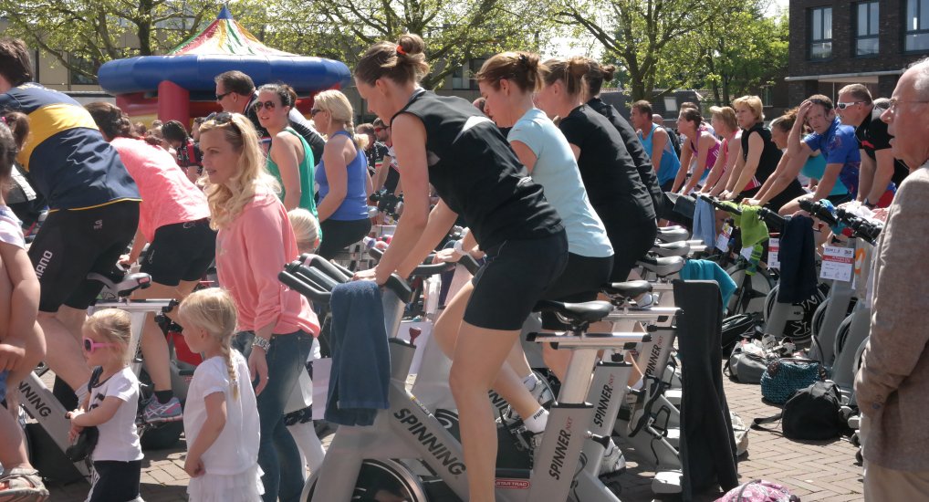 Spinningmarathon bij de Viergang.