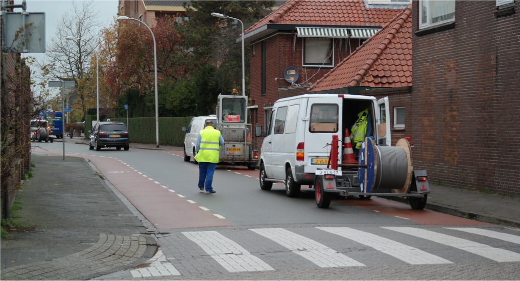 Glasvezel gedeelte Stationsstraat.