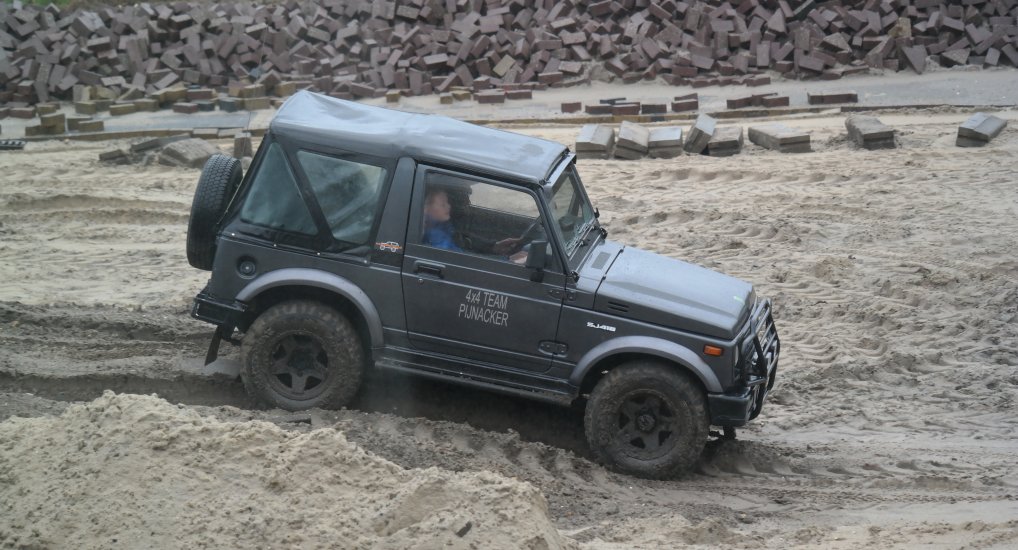 Offroad rijden in het centrum.