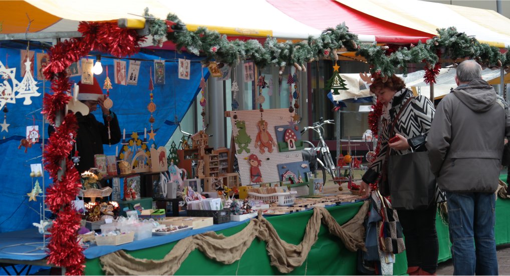 Kerstmarkt winkelcentrum Ackershof.