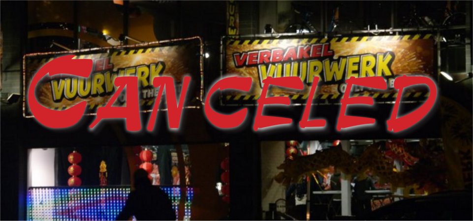 Definitief geen Vuurwerk verkoop.