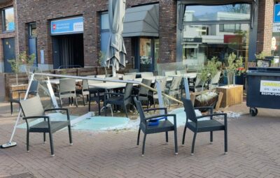 Terrasruit Emmapark/Kerkweg kapot