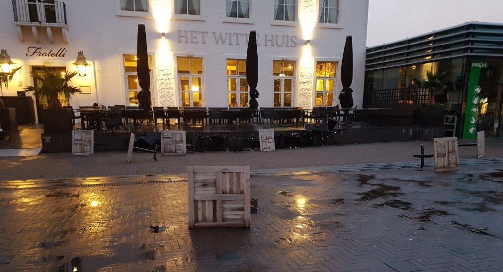 Storm in en om Pijnacker Centrum.