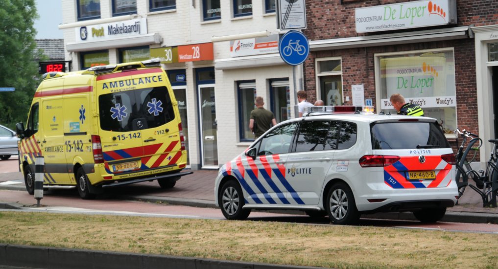 Veel hulpdiensten opzoek in het centrum.