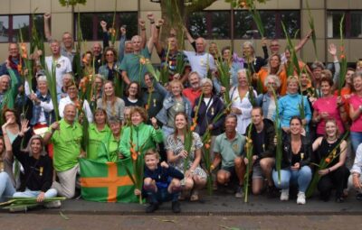 Huldiging Vierdaagse lopers Raadhuisplein