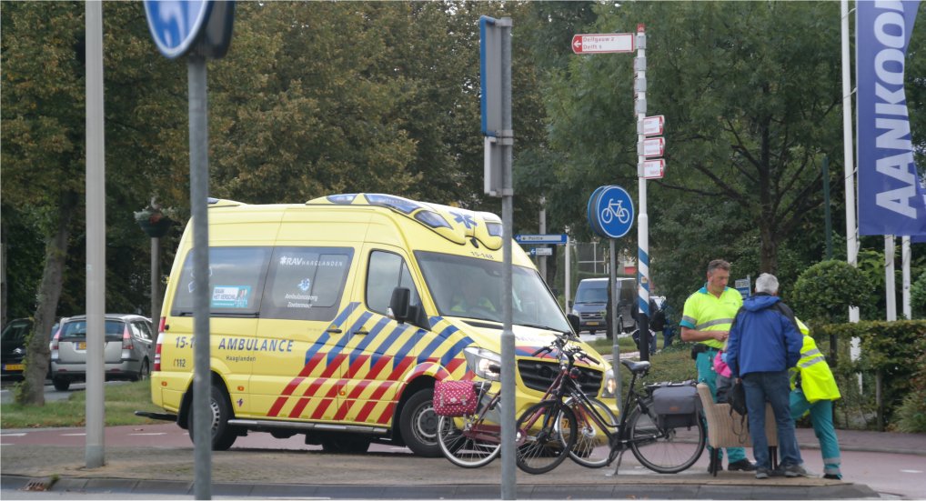 Ongeval rotonde Westlaan.