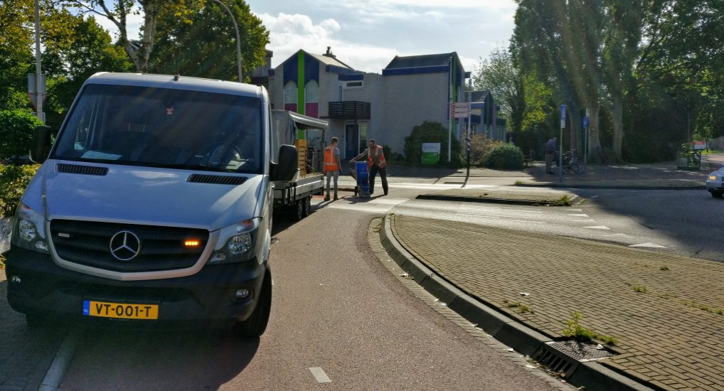 Fietspaden Westlaan geschuurd.