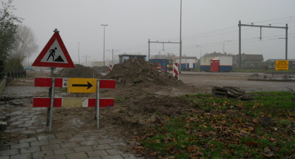 Voorbereidingen op Stationslocatie.